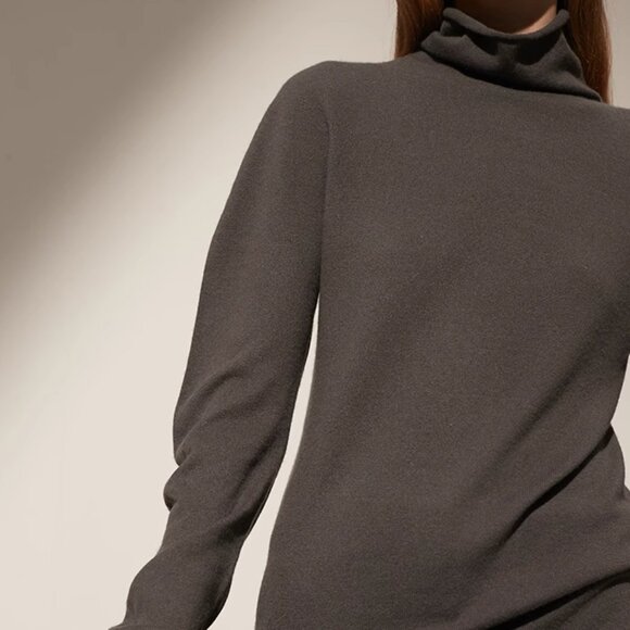 CHICJOC Women Elegant Grey Cashmere Sweater size 38 - Picture 8 of 12